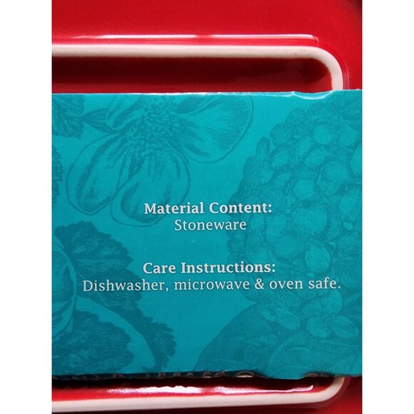 The Pioneer Woman Bakeware Set Holiday Stoneware Merry Meadows 2-PC Rectangular - Picture 6 of 6